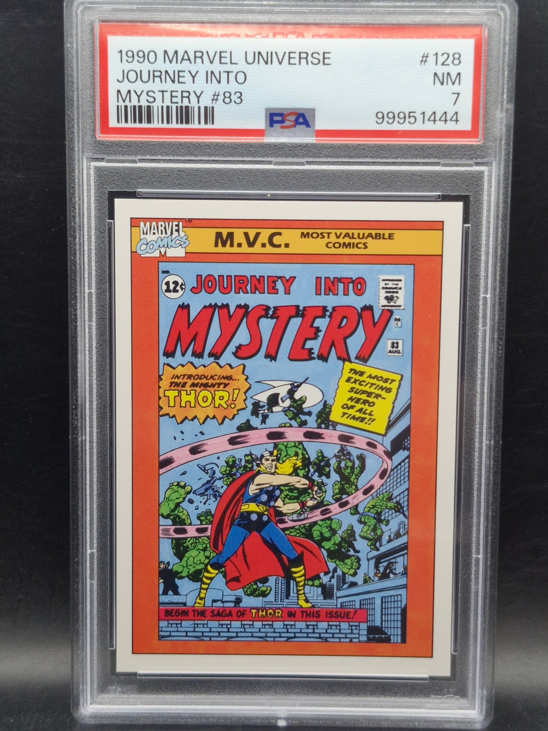 thor marvel universe 1990 mystery #128 PSA 7