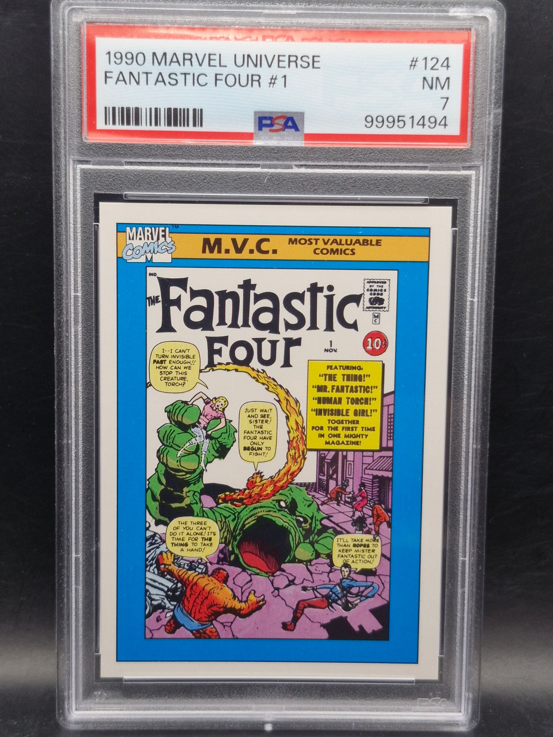 Fantastic four 1990 marvel universe #124 PSA 7