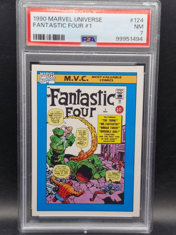 Fantastic four 1990 marvel universe #124 PSA 7