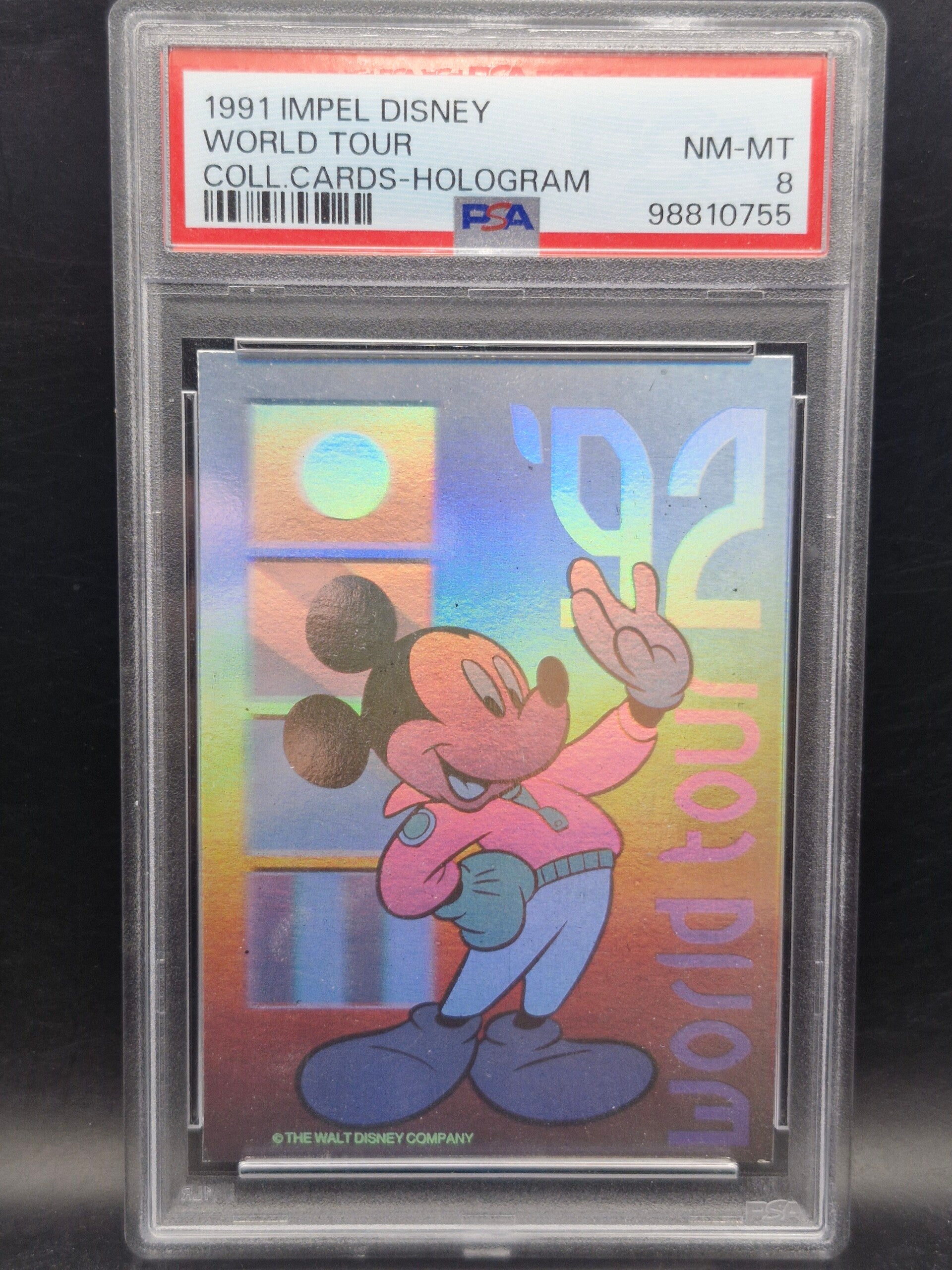 Mickey 1991 world tour impel Disney hologram PSA 8