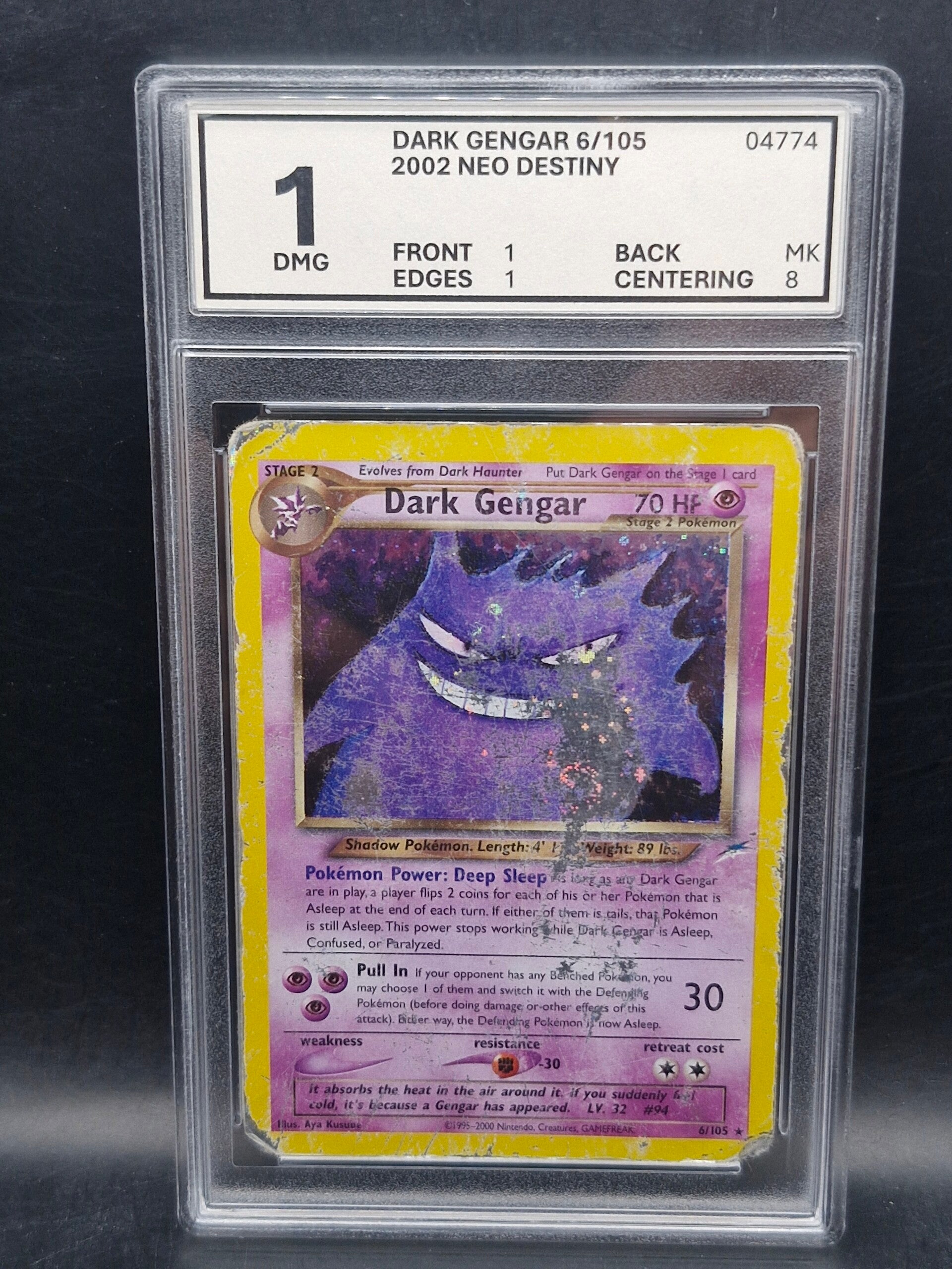 Dark Gengar Holo 6/105 Neo Destiny (Graded 1) vintage