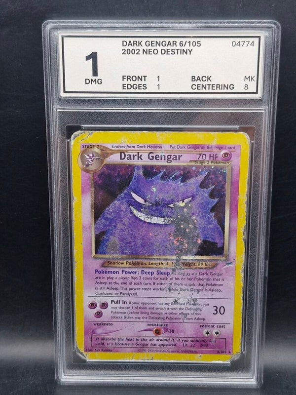 Dark Gengar Holo 6/105 Neo Destiny (Graded 1) vintage