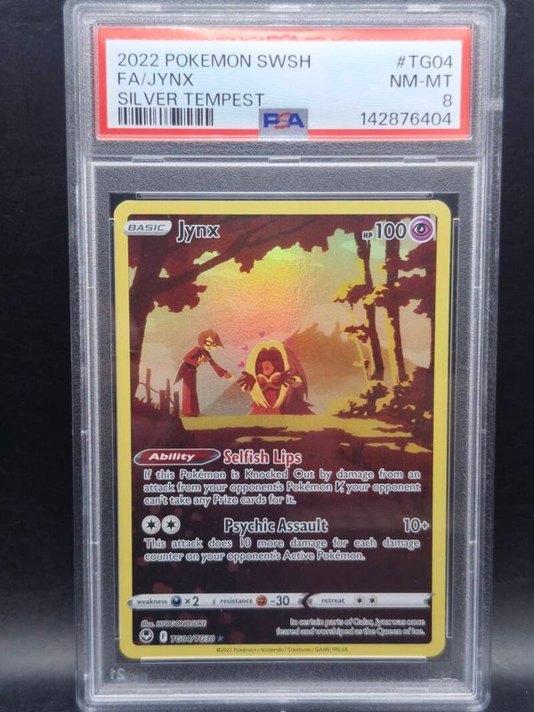 jynx 2022 silver tempest pokemon #tg04 PSA 8