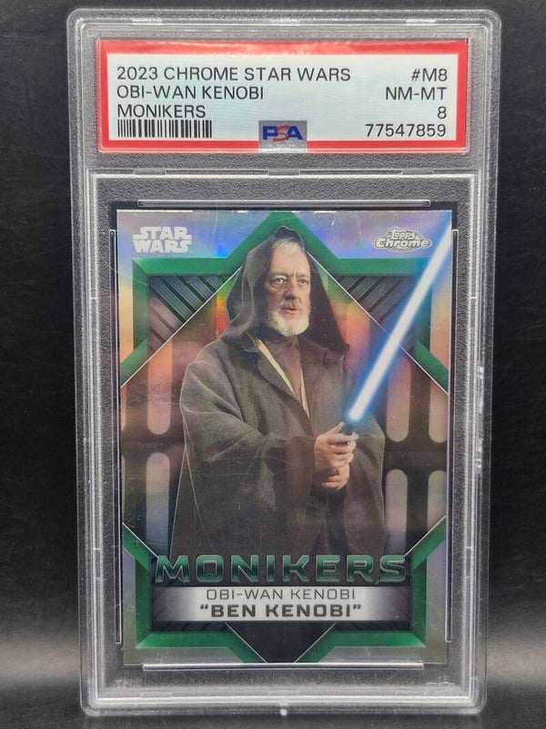 star wars obi wan kenobi jedi topps chrome #m8 PSA 8