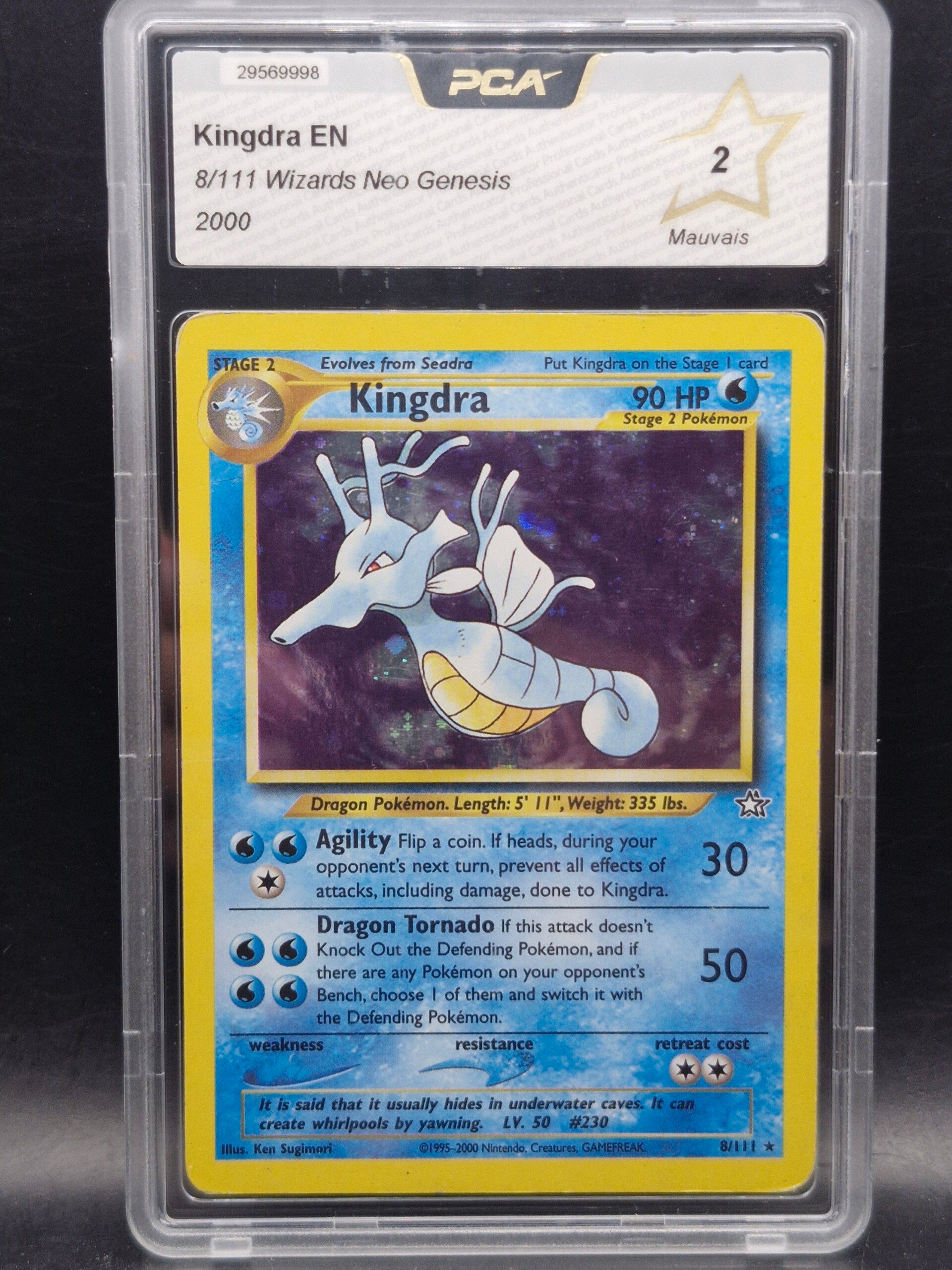 kingdra 2000 wizards neo genesis holo #8 PCA 2