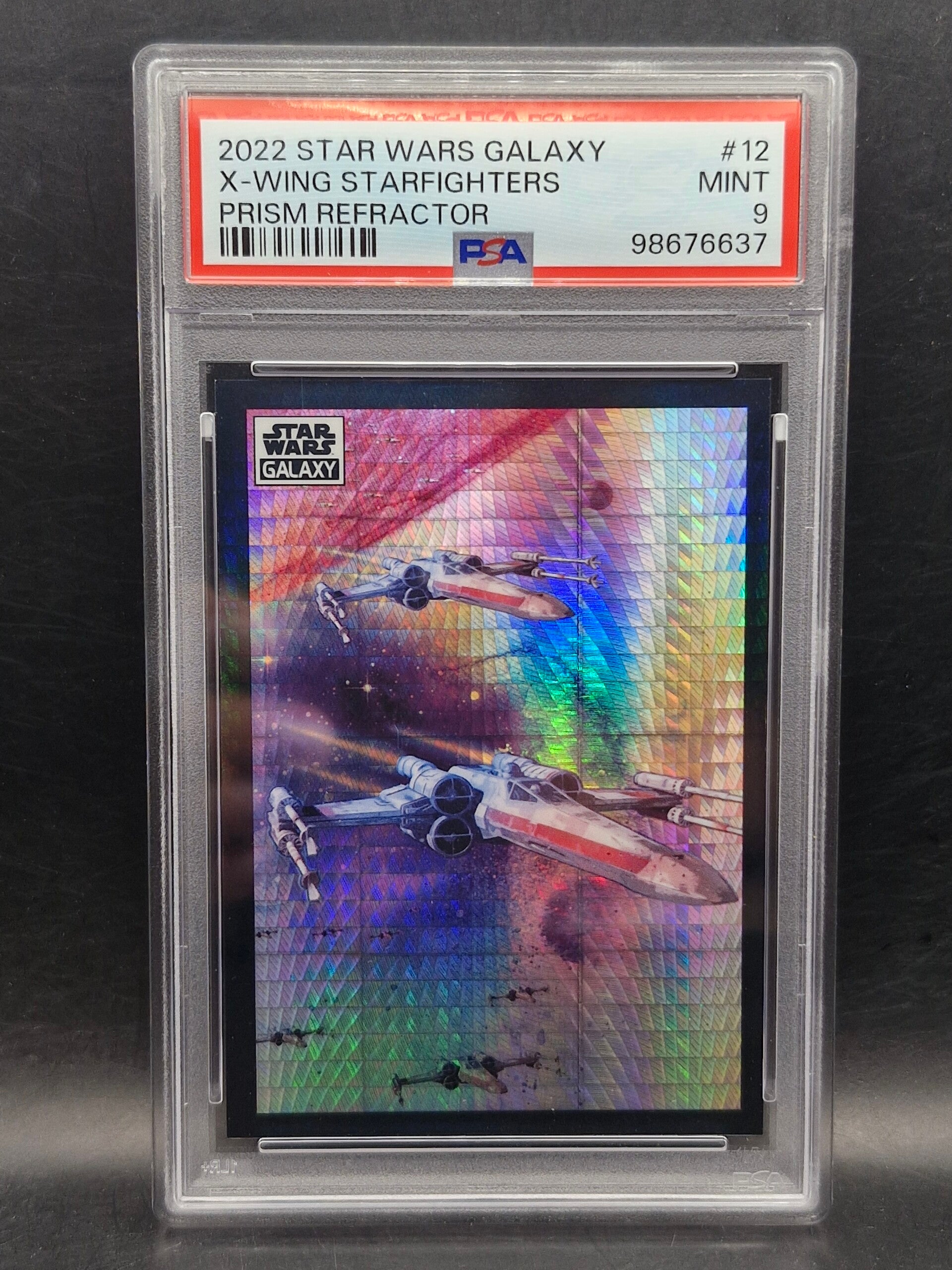 star wars galaxy 2022 x wing starfighters topps #12 PSA 9