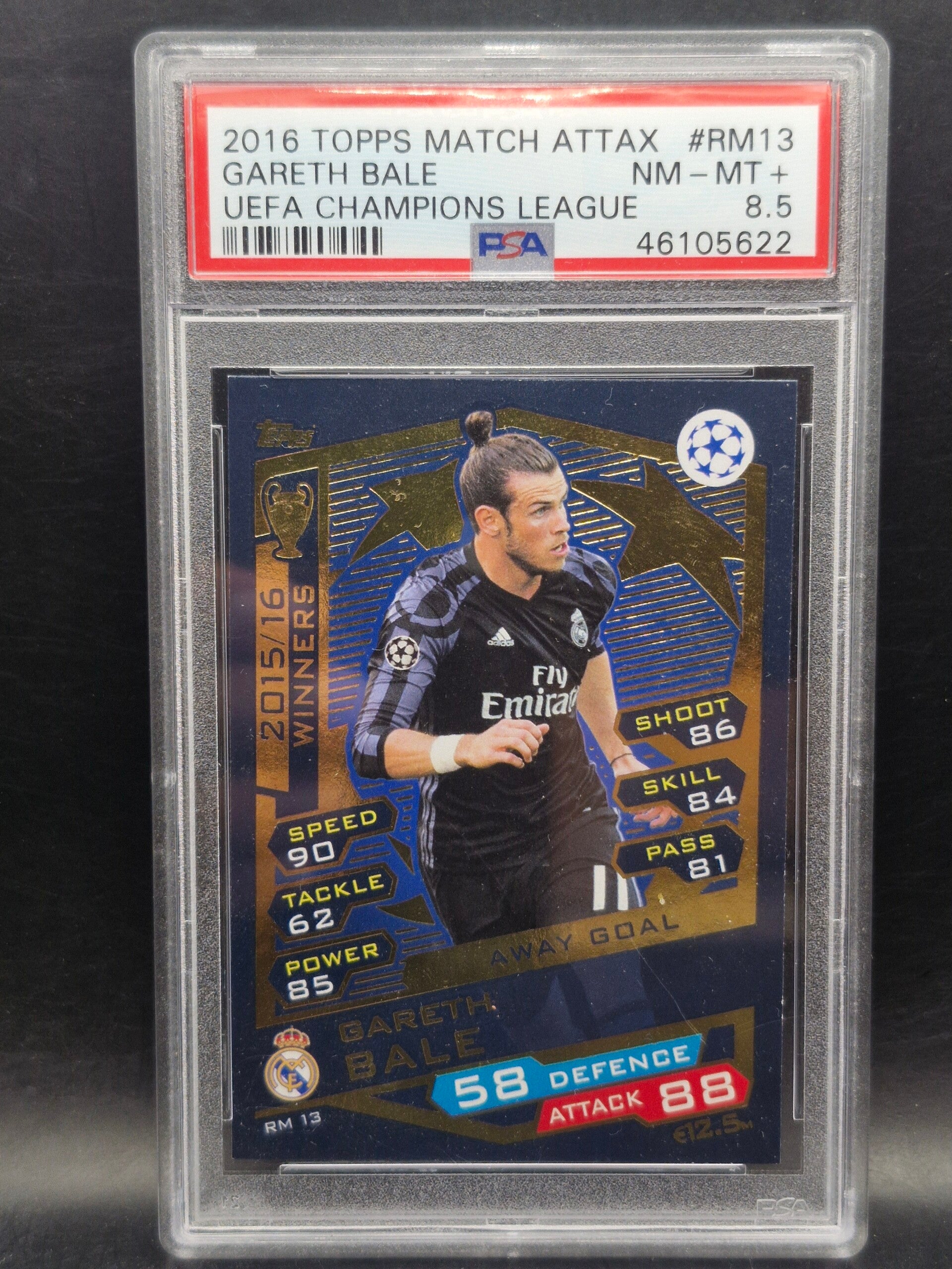 PSA 8.5 Gareth Bale 2016 Topps Match Attax UEFA