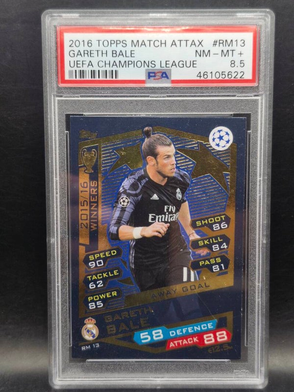 PSA 8.5 Gareth Bale 2016 Topps Match Attax UEFA