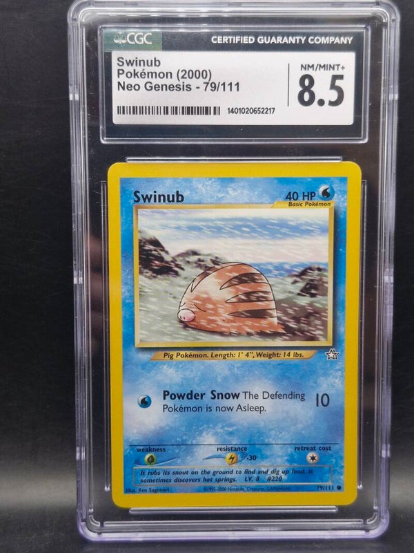 swinub pokemon neo genesis #79 CGC 8.5