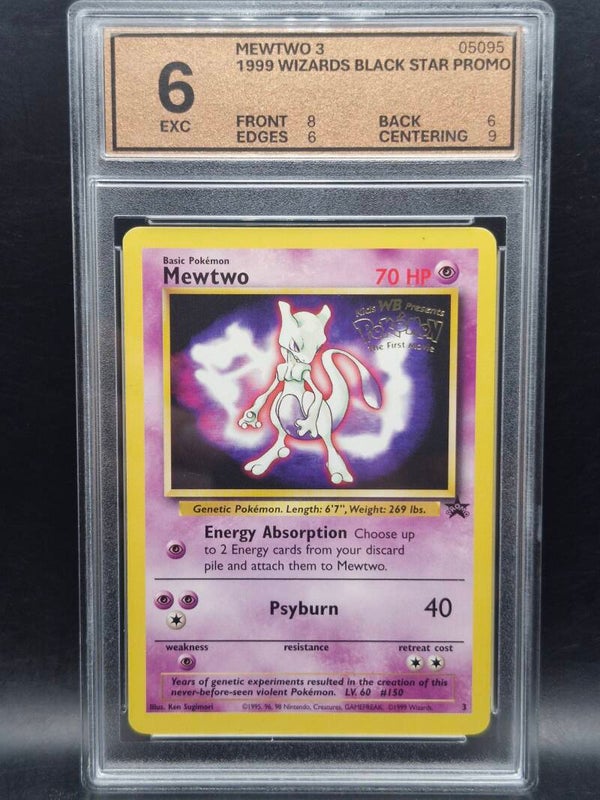 Mewtwo 1999 wizards black star Promo pokemon #3 WG 6