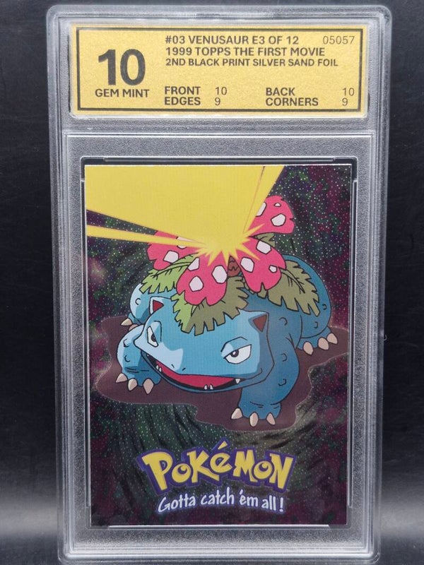 Venusaur e3 1999 topps silver sand foil pokemon WG 10