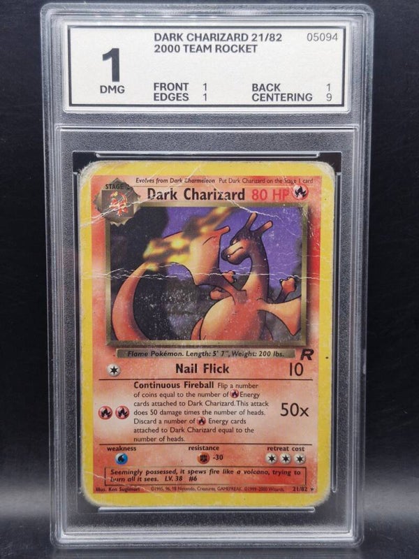 dark charizard 2000 Team Rocket pokemon vintage WG 1