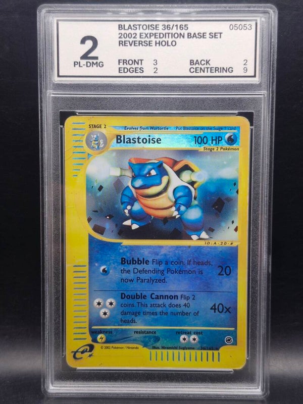Blastoise 2002 reverse holo expansion base set pokemon WG 2