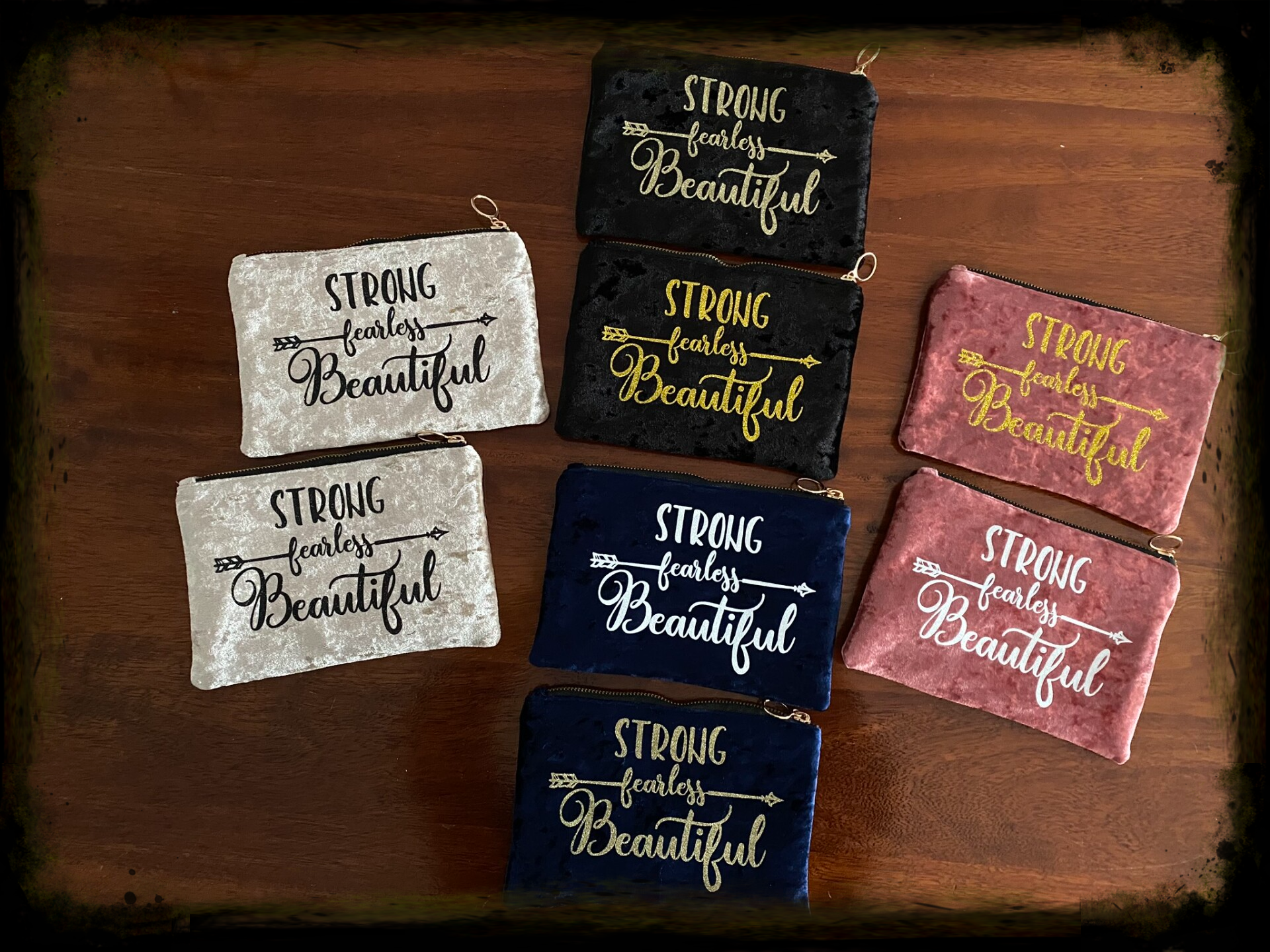 Gepersonaliseerd Velvet Etui, voor bijvoorbeeld pennen of make-up