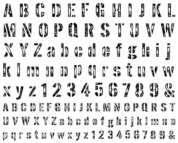 FASPL16 Plate 16 Schablon 2 Alphabet