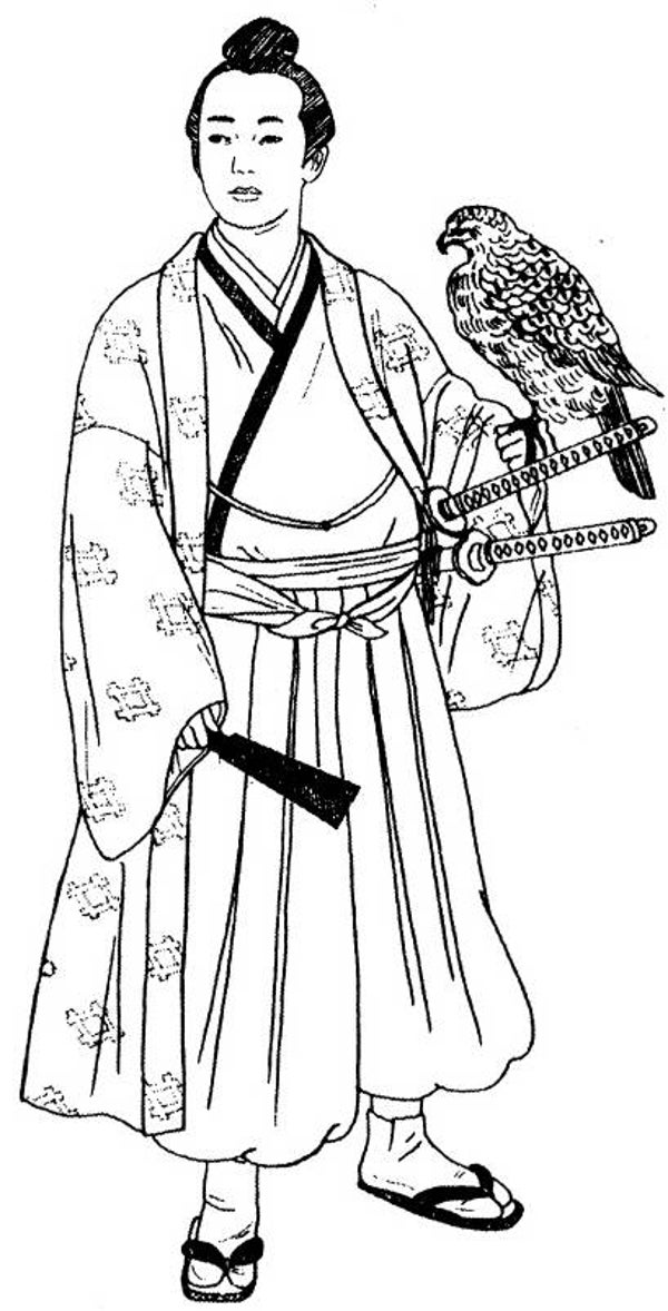 NS P8106 Samurai mit Habicht