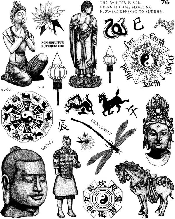 NSPL076 Plate 076 Blumen für Buddha