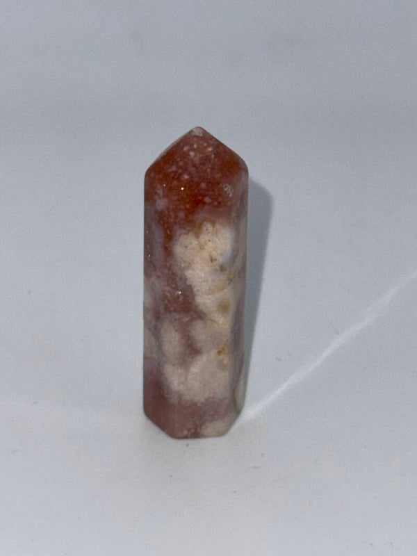 Bloemenagaat toren 19,5 gr 5cm hoog 1,5 cm breed