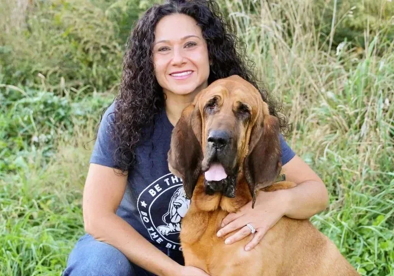 Tiffani Amalfi-Speck with the dog featured in this article.