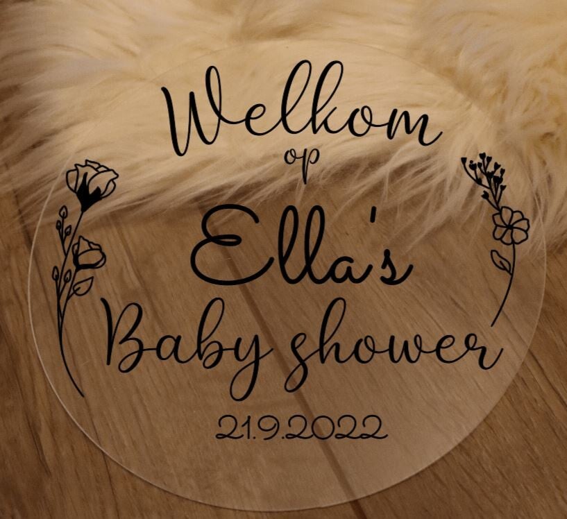Babyshower welkomstbord