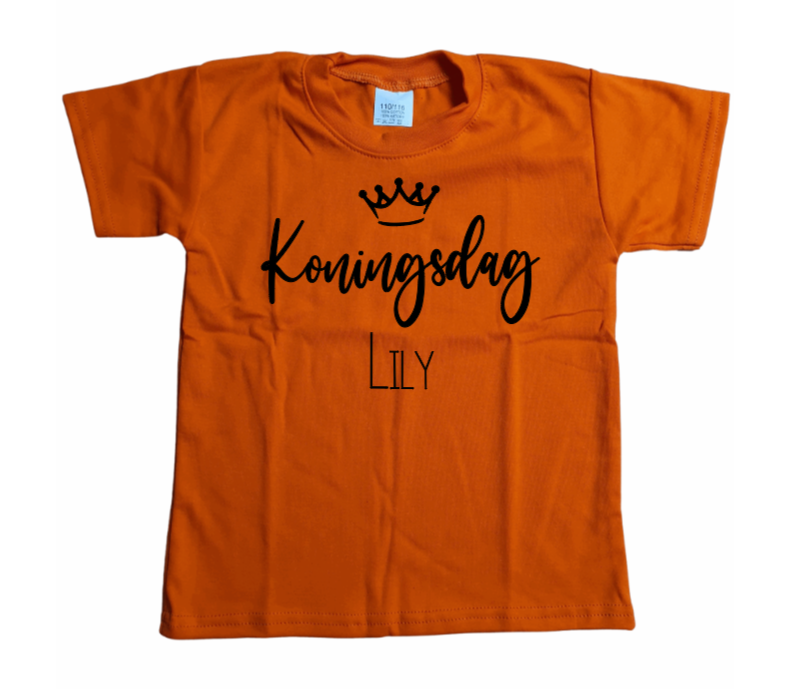 Konings t-shirt met naam (op bestelling)