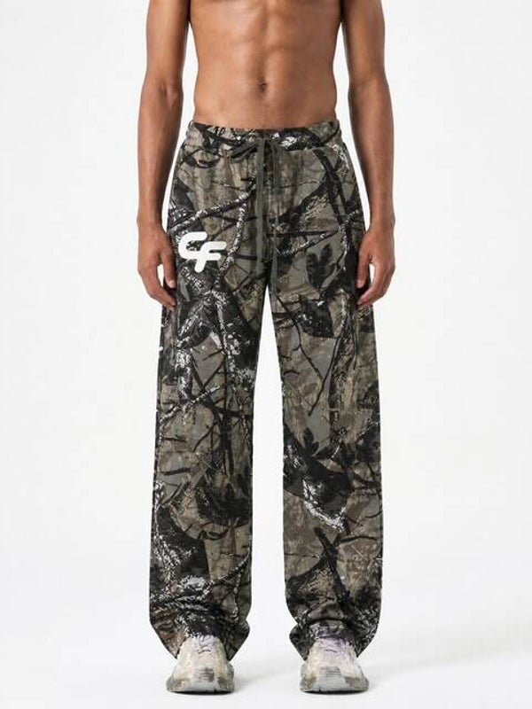 Unisex Tree Camo Barrel Leg Pants