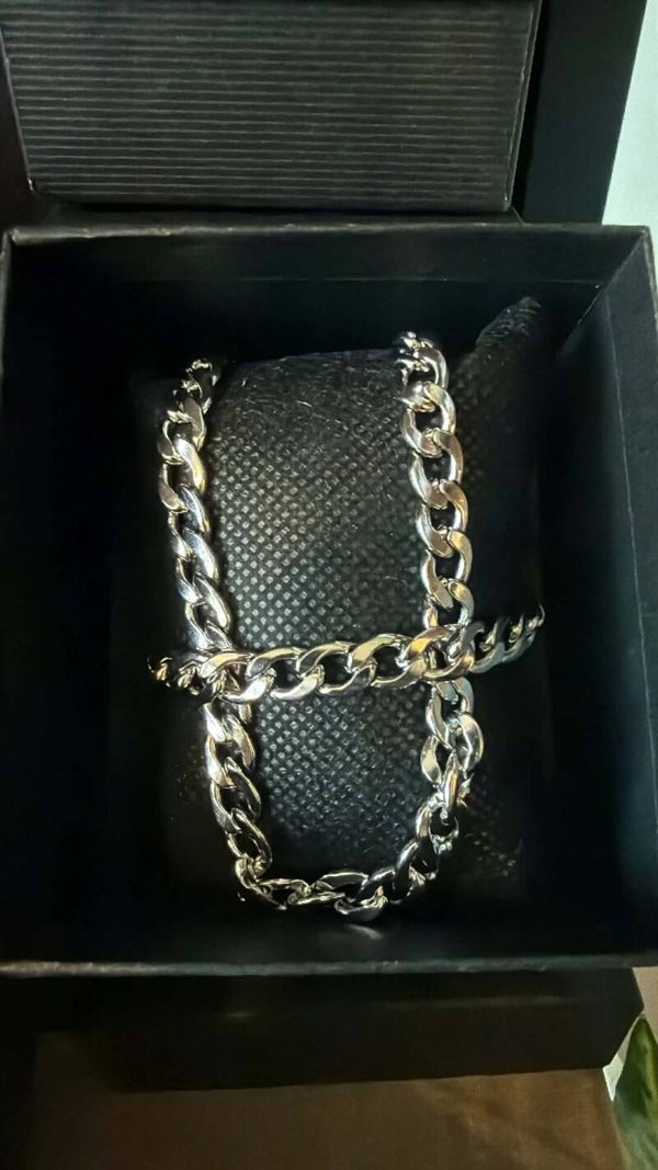 Coffret homme chaine et bracelet