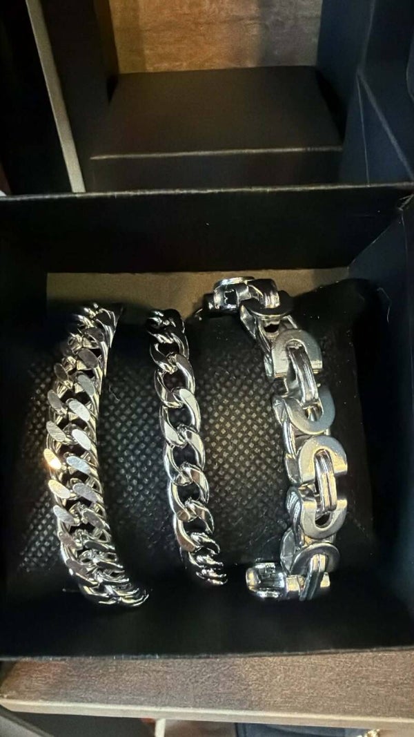 Coffret 3 bracelets hommes