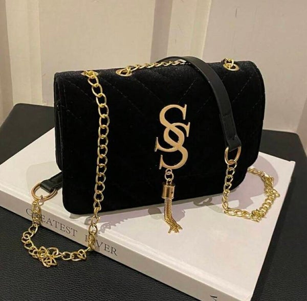 Sac main velours
