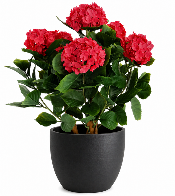 Rose Hortensia uv bestendig | 65 cm | roze | mooi gevuld | Per 2 stuks verpakt