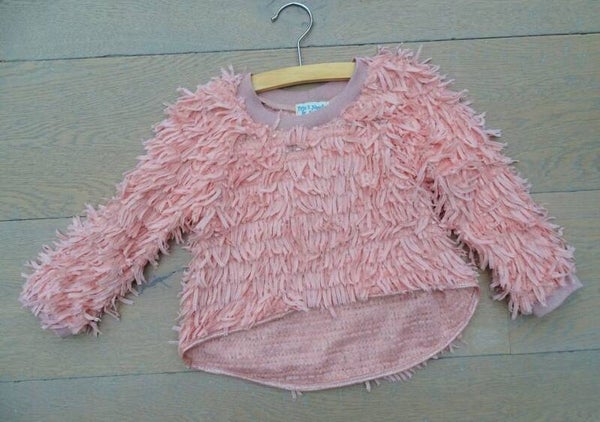 sweater flufy roze