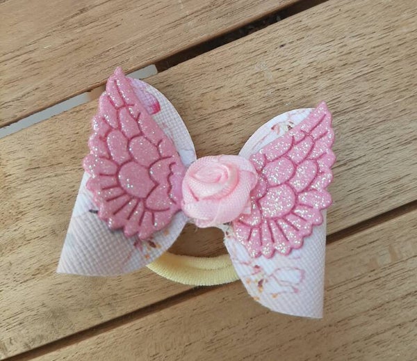 Strik elastiek roze vleugels