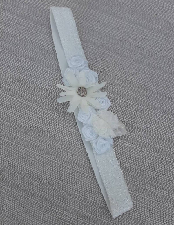 haarbandje wit bloemetje margriet