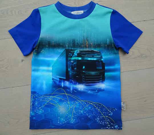 T-shirt vrachtwagen kobalt