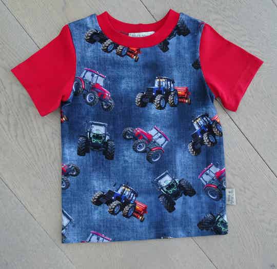 T-shirt tractors kleine print jeans