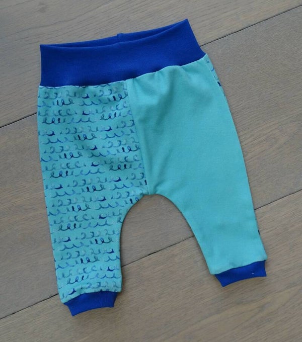 Broekje baby : pamperbroekje turquoise