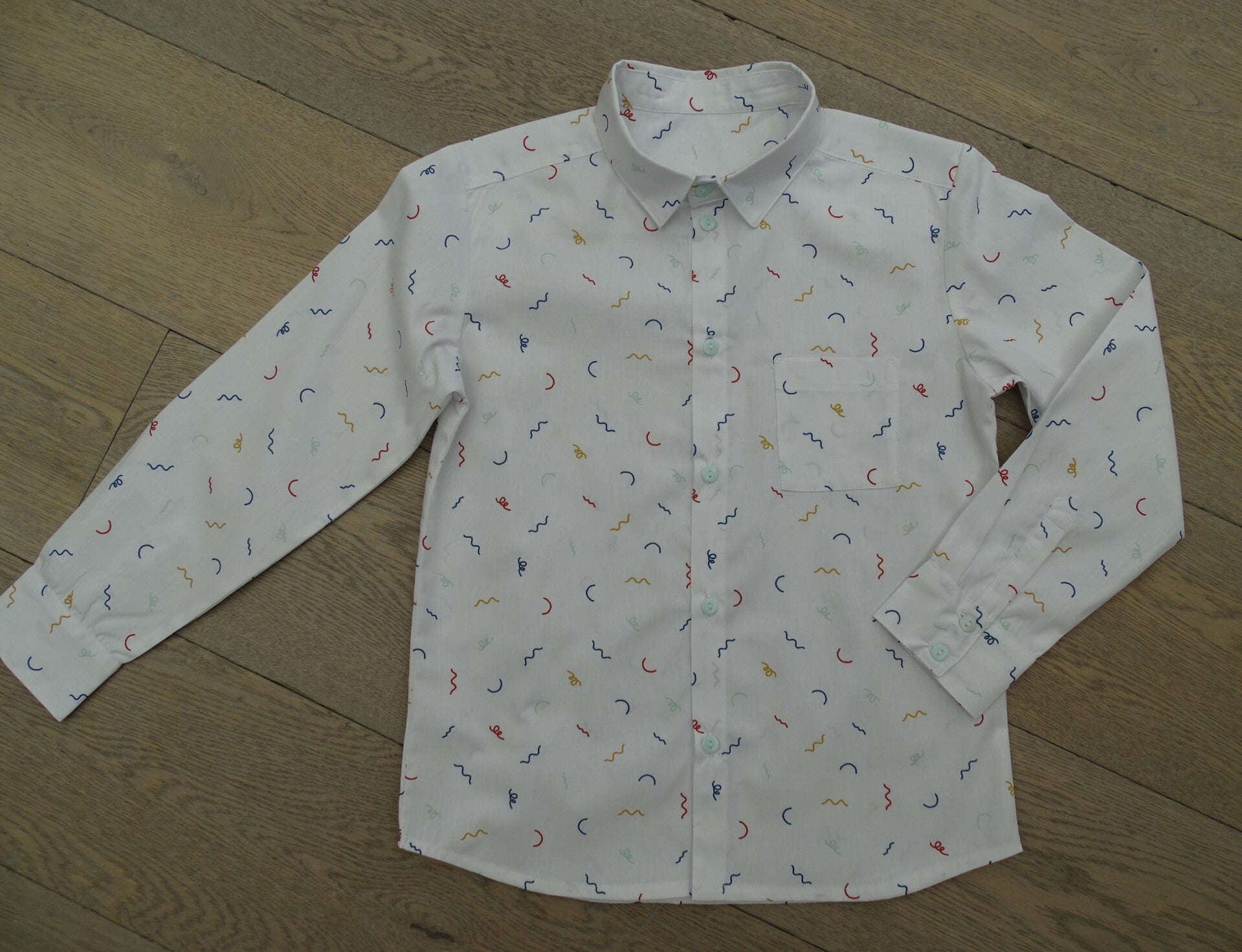 Hemd wit kribbel