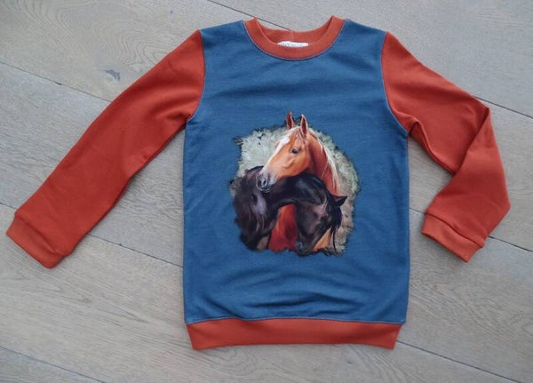 sweater 2 Horses terracotta