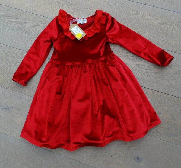Jurkje feestelijk fluweel rood