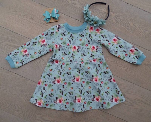 jurkje sweaterstof bloem herfst