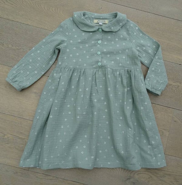 Jurk mintgroen foil gauze