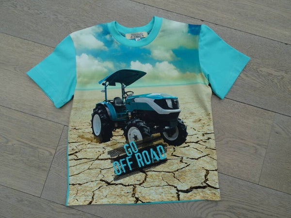 T-shirt tractor blauw Go Off Road