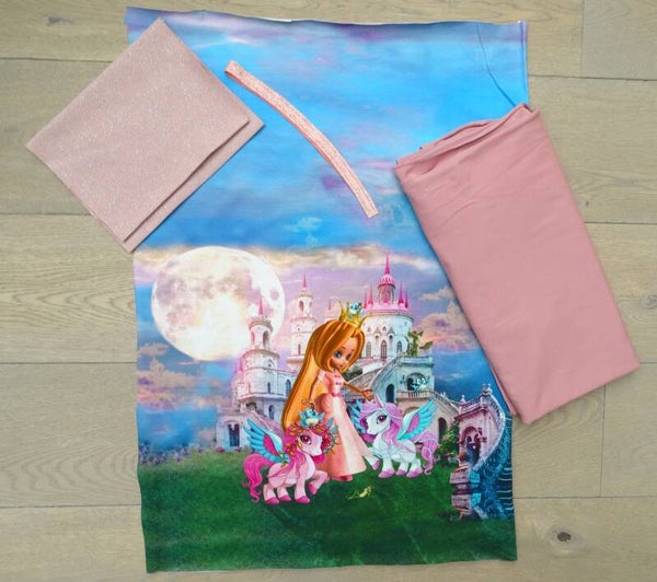 Stoffenpakket prinses 2 paardjes