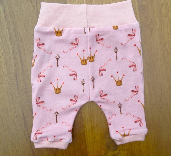 Babybroekje roze prinsessenkroontje