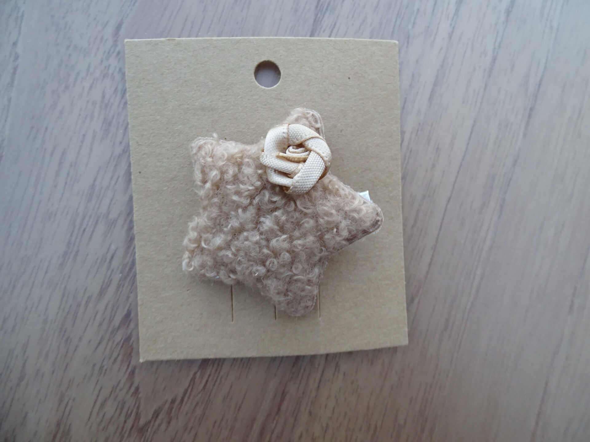 Haarspeld ster teddy bruin