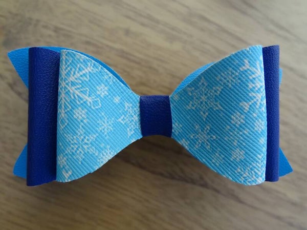 Haarspeld kobaltblauw/ijskristallen