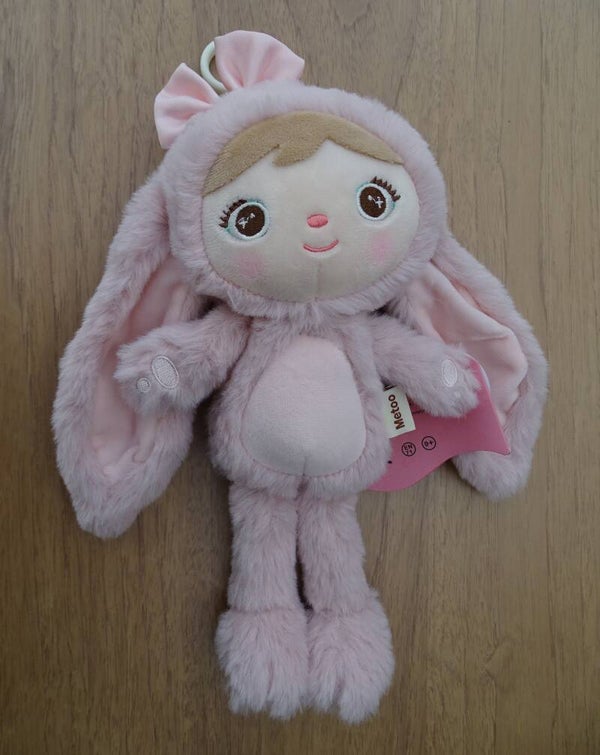 Metoo doll mini konijn oudroze strikje