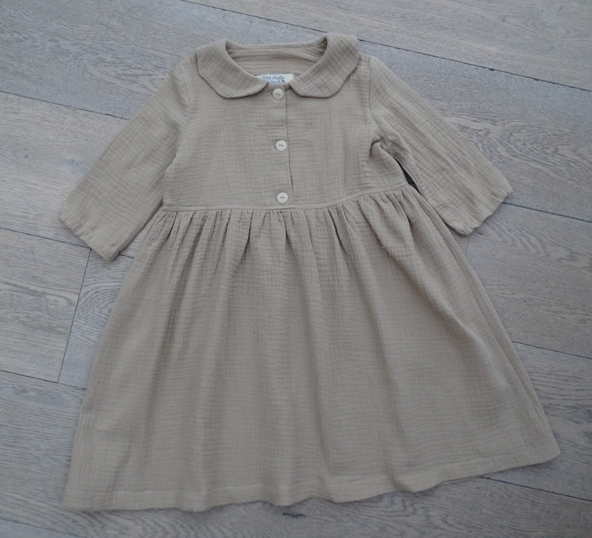 Jurk zandkleur gauze