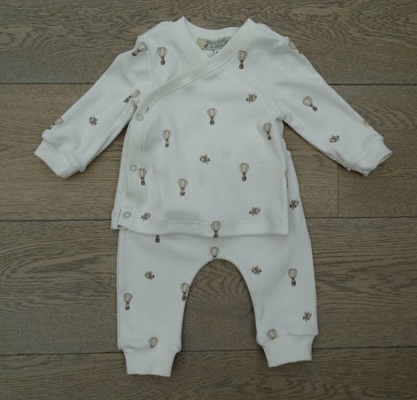 baby setje: ecru beige luchtballon