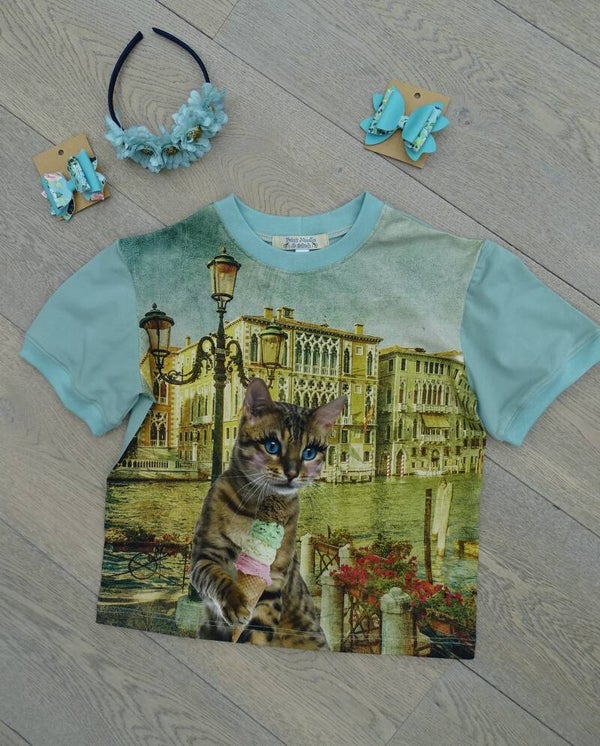 T-shirt Venetië saliegroen